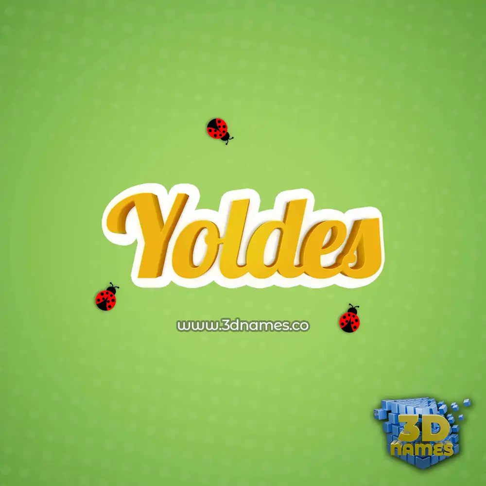 yoldes in Ladybugs style - 3D name wallpaper