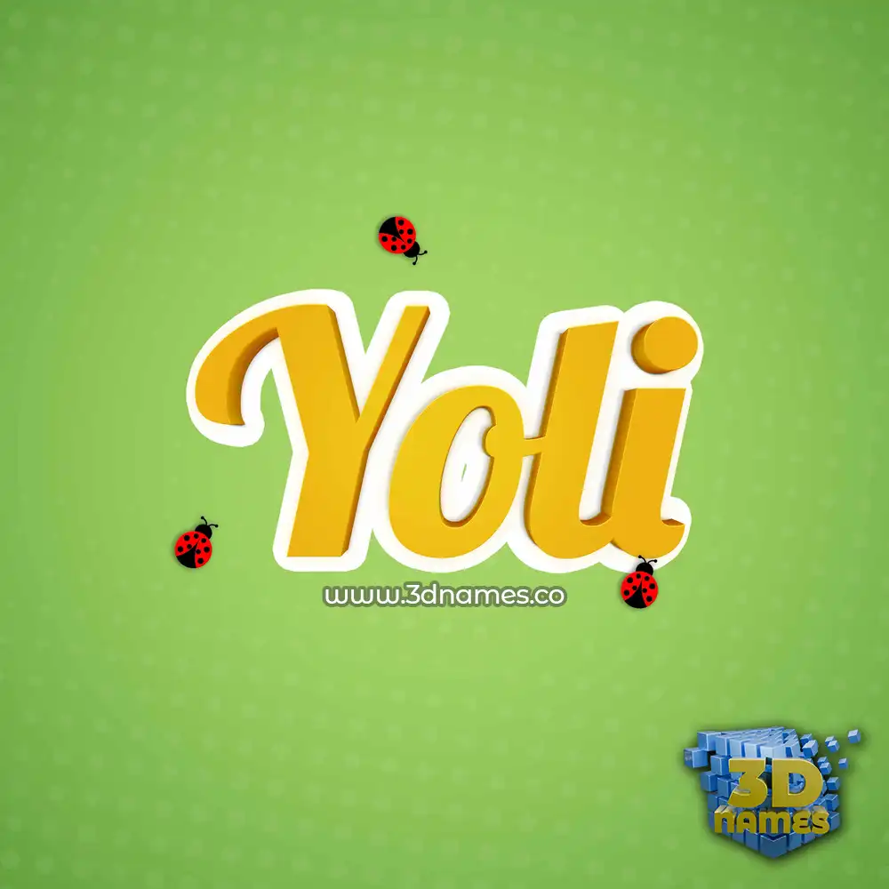 yoli in Ladybugs style - 3D name wallpaper
