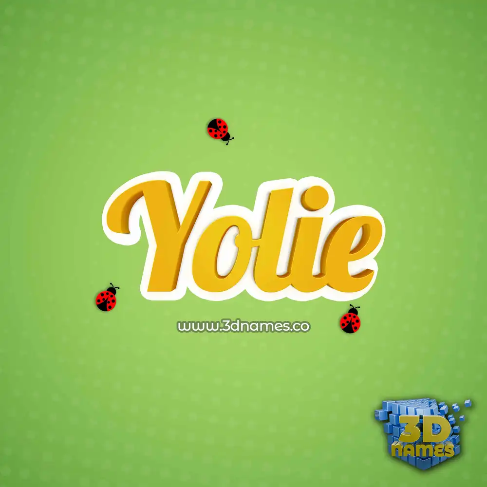 yolie in Ladybugs style - 3D name wallpaper