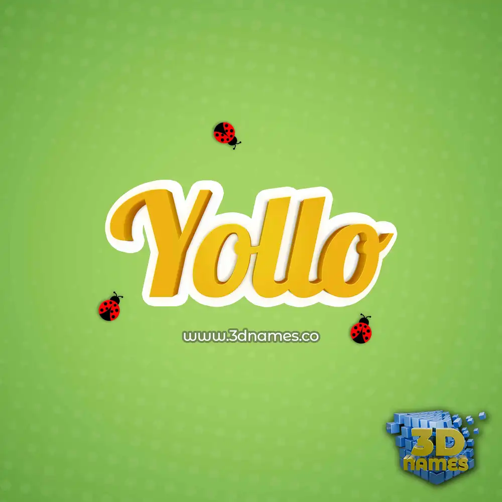 yollo in Ladybugs style - 3D name wallpaper