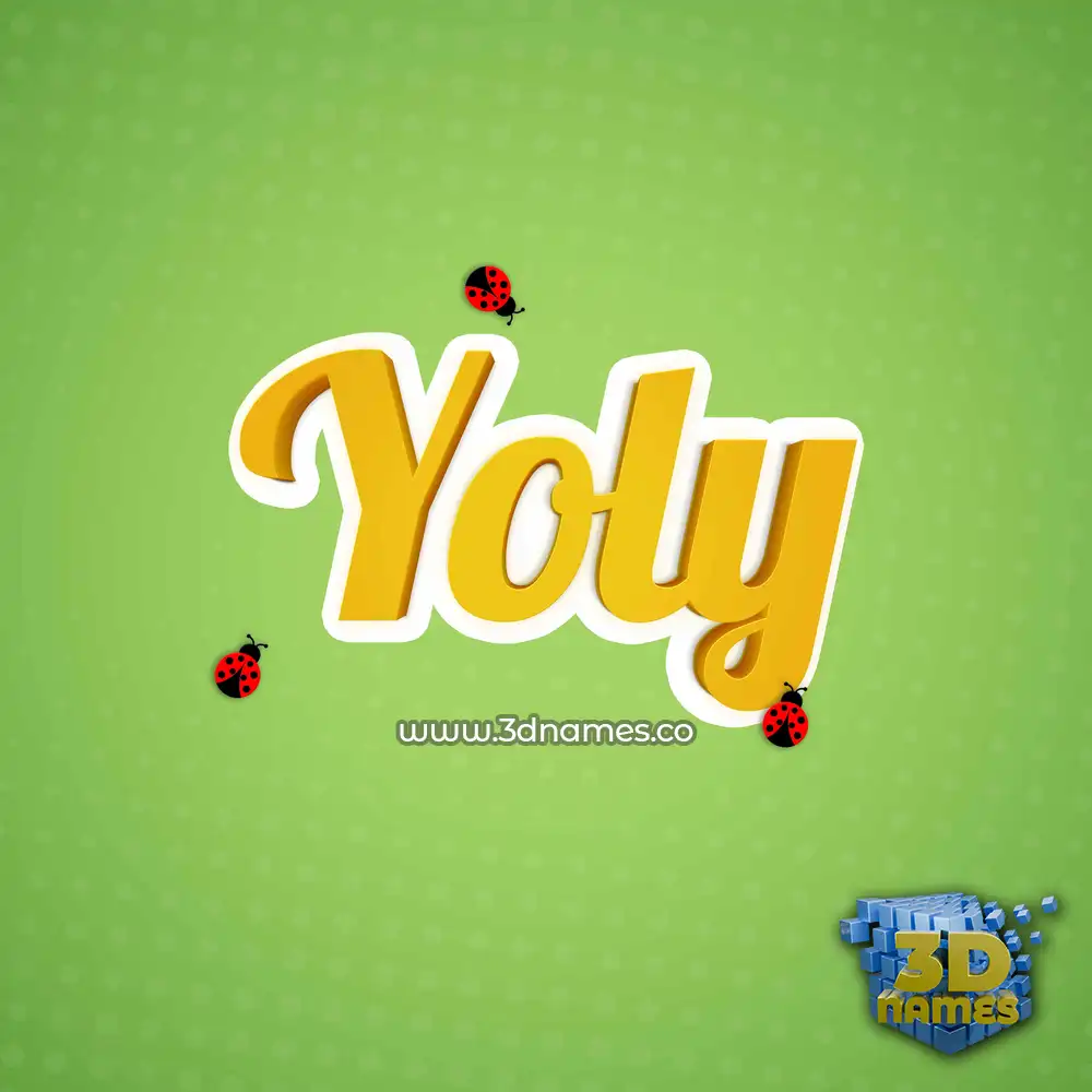 yoly in Ladybugs style - 3D name wallpaper