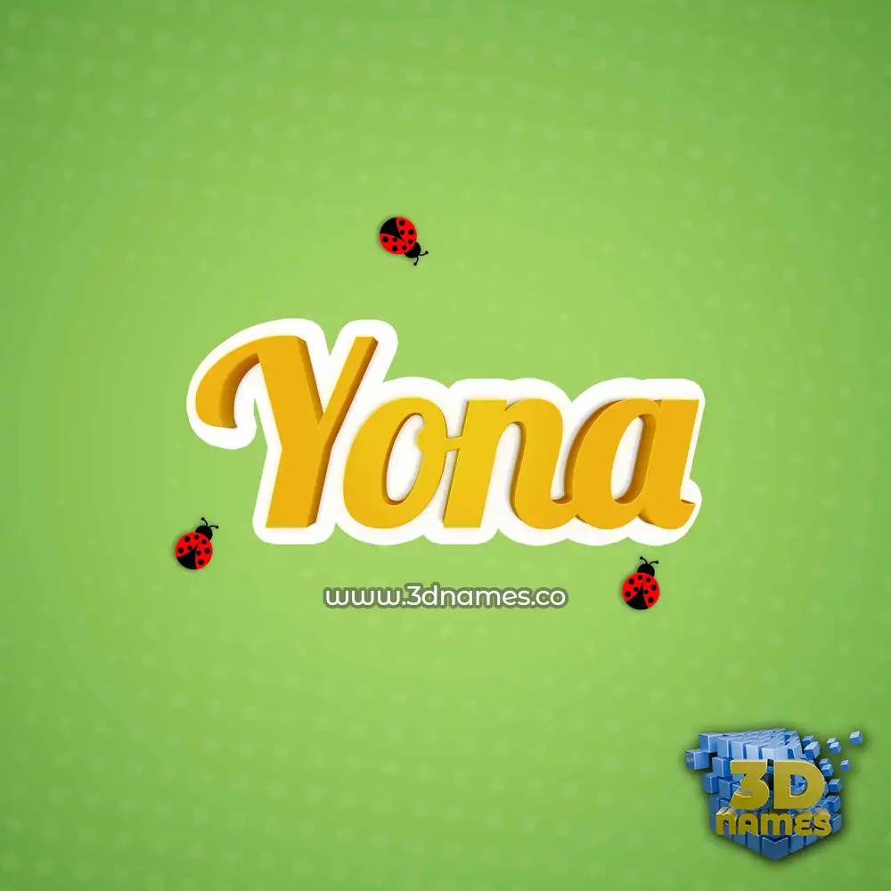 yona in Ladybugs style - 3D name wallpaper