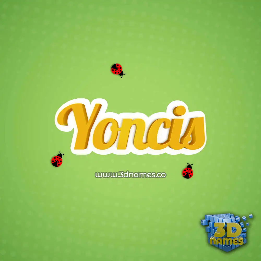 yoncis in Ladybugs style - 3D name wallpaper