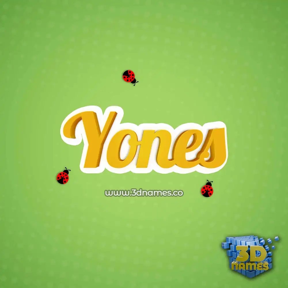 yones in Ladybugs style - 3D name wallpaper