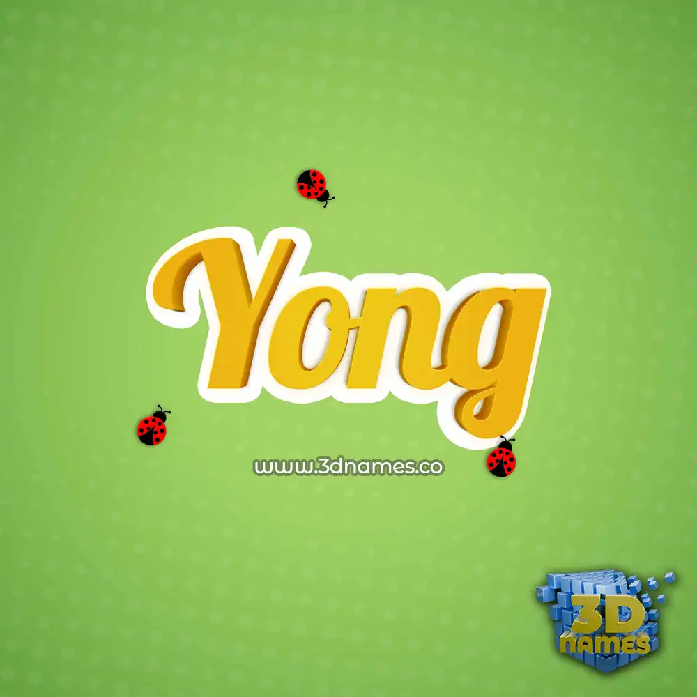 yong in Ladybugs style - 3D name wallpaper