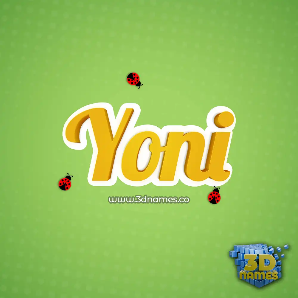 yoni in Ladybugs style - 3D name wallpaper