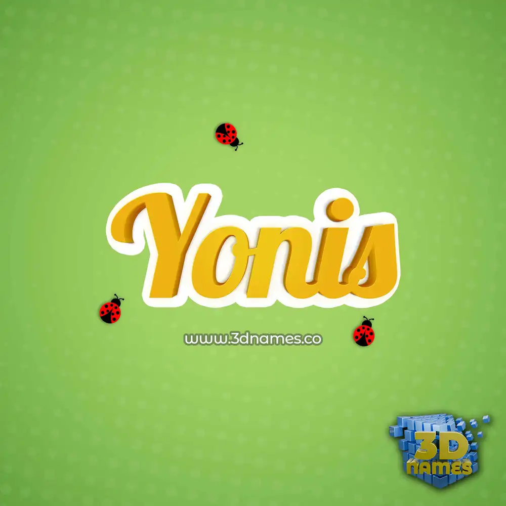 yonis in Ladybugs style - 3D name wallpaper
