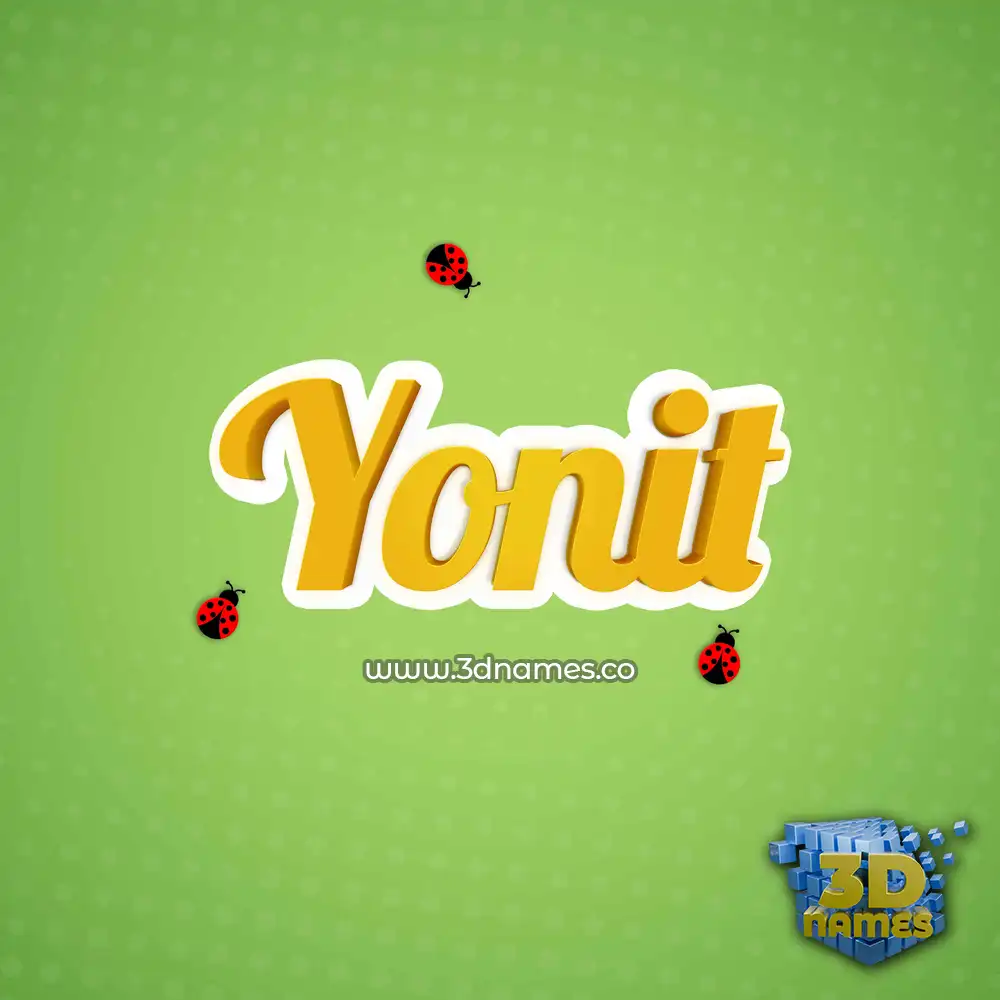 yonit in Ladybugs style - 3D name wallpaper