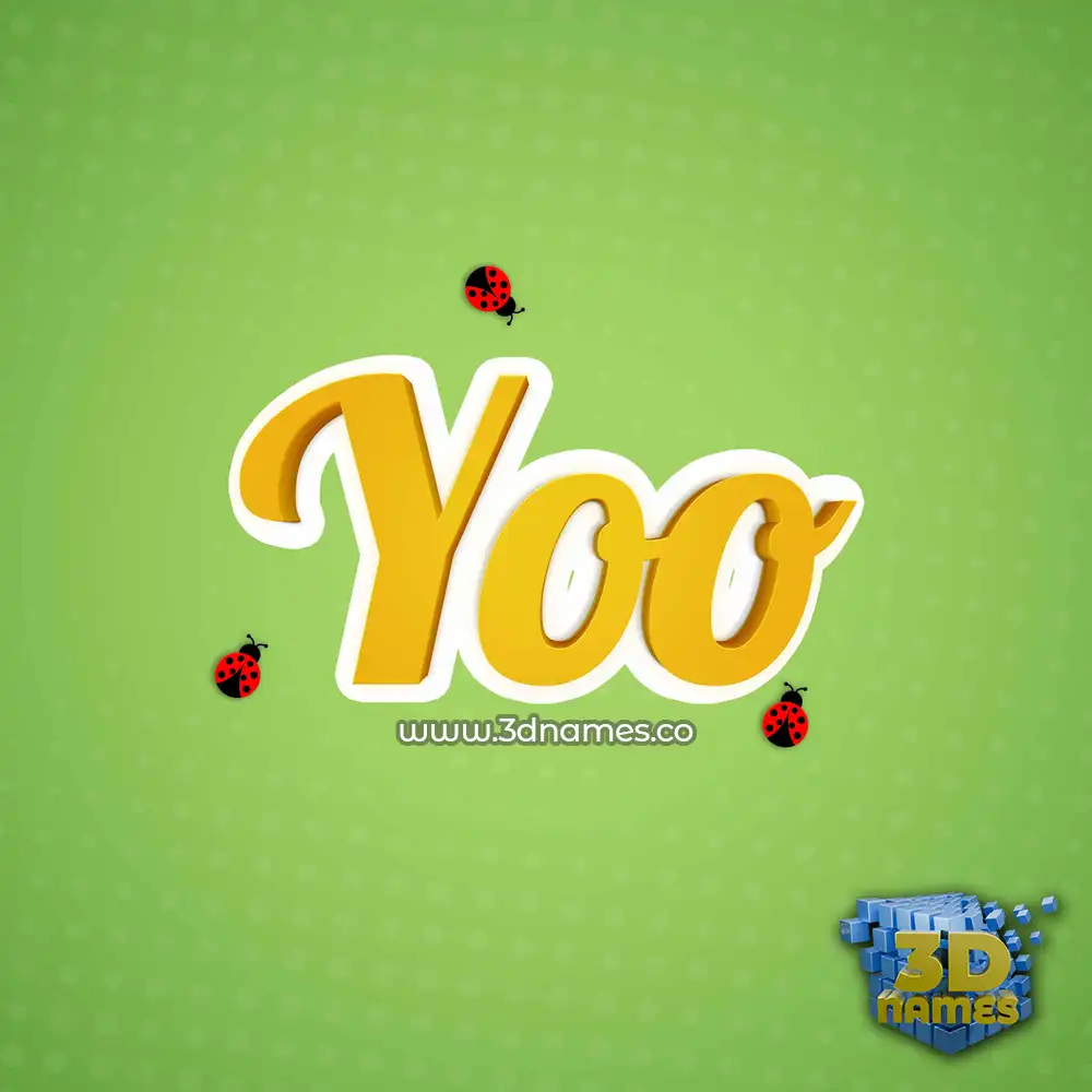 yoo in Ladybugs style - 3D name wallpaper
