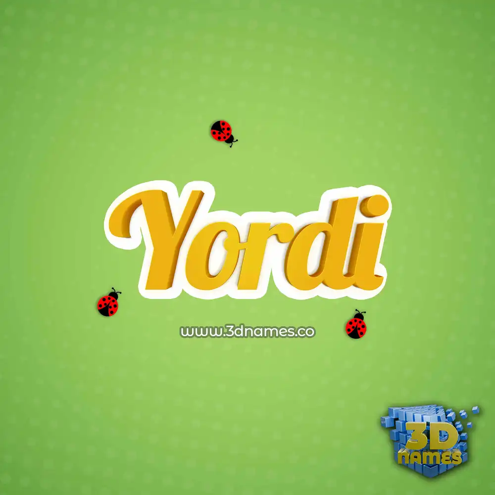 yordi in Ladybugs style - 3D name wallpaper