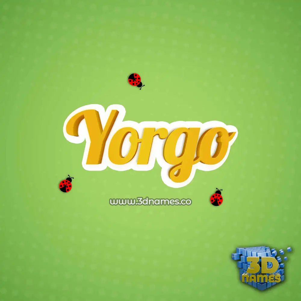 yorgo in Ladybugs style - 3D name wallpaper