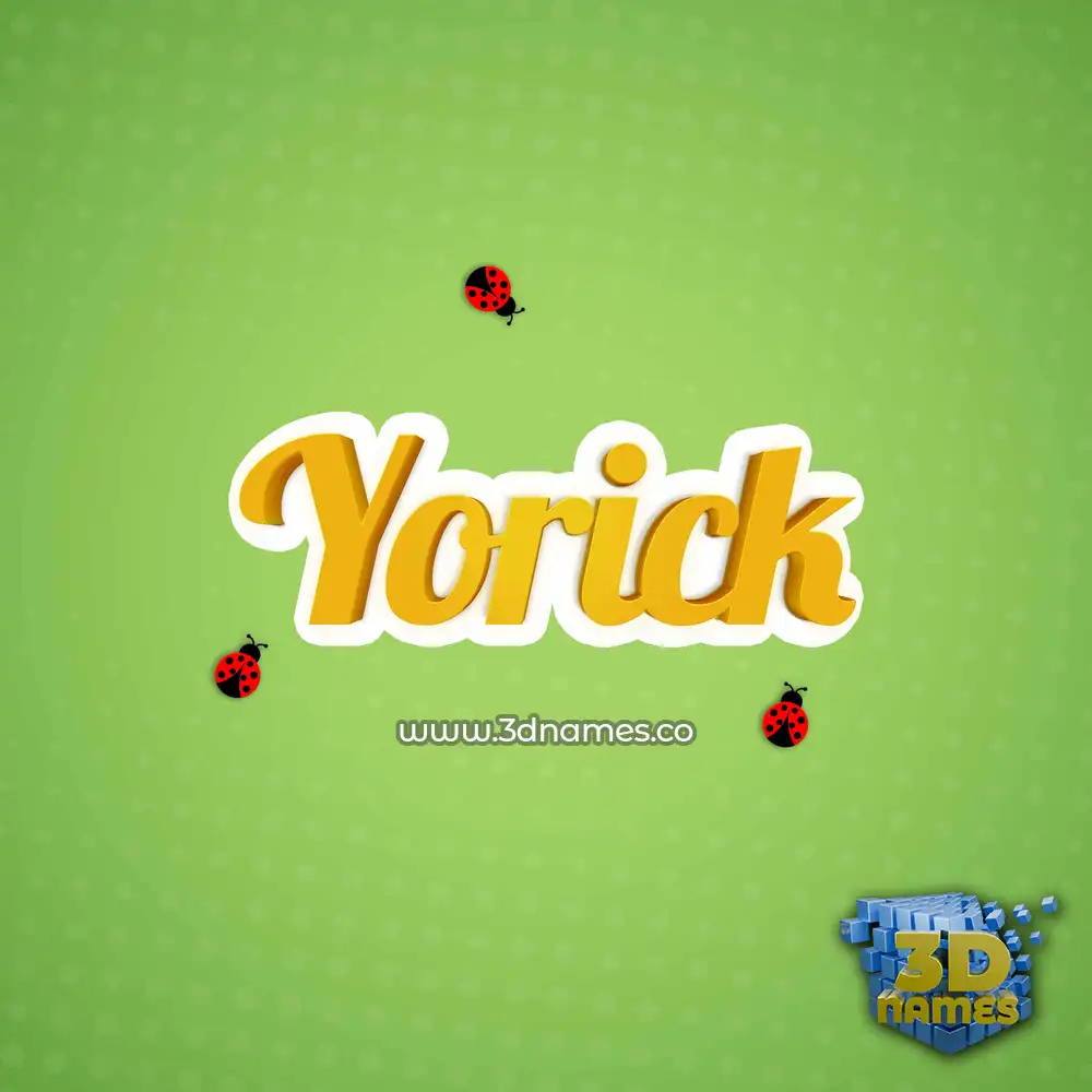 yorick in Ladybugs style - 3D name wallpaper