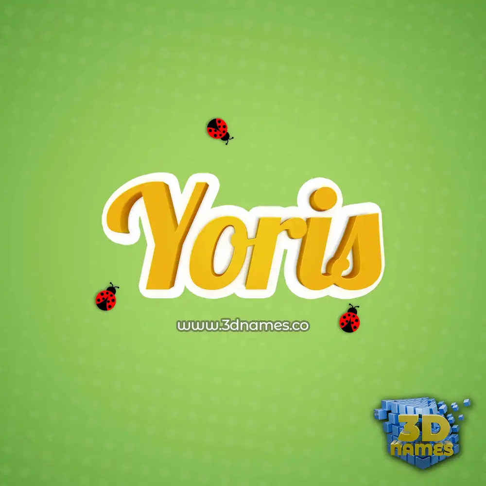 yoris in Ladybugs style - 3D name wallpaper