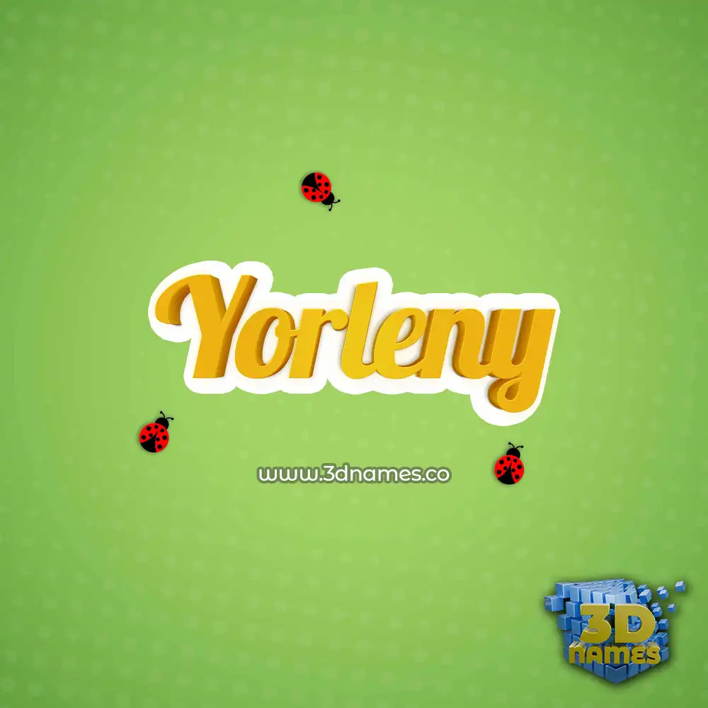 yorleny in Ladybugs style - 3D name wallpaper