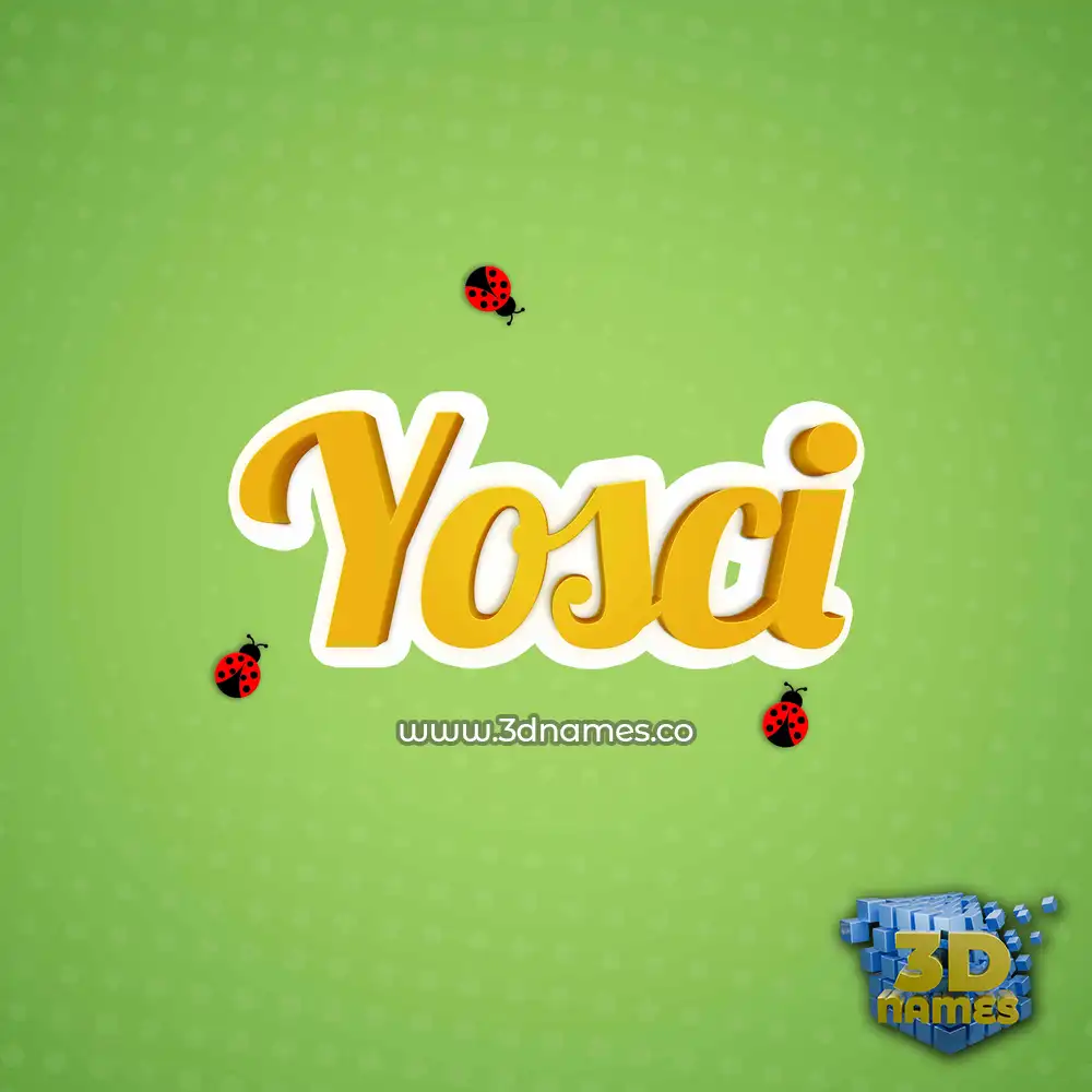 yosci in Ladybugs style - 3D name wallpaper