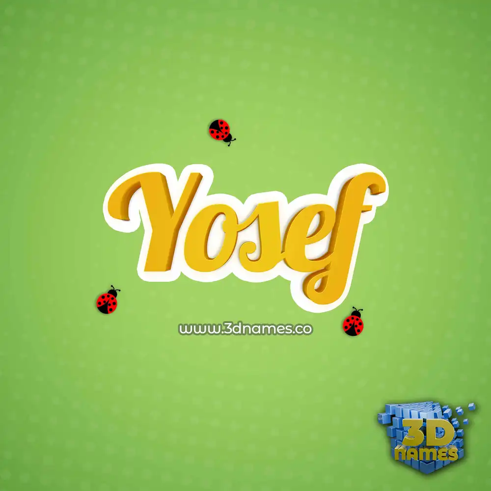 yosef in Ladybugs style - 3D name wallpaper