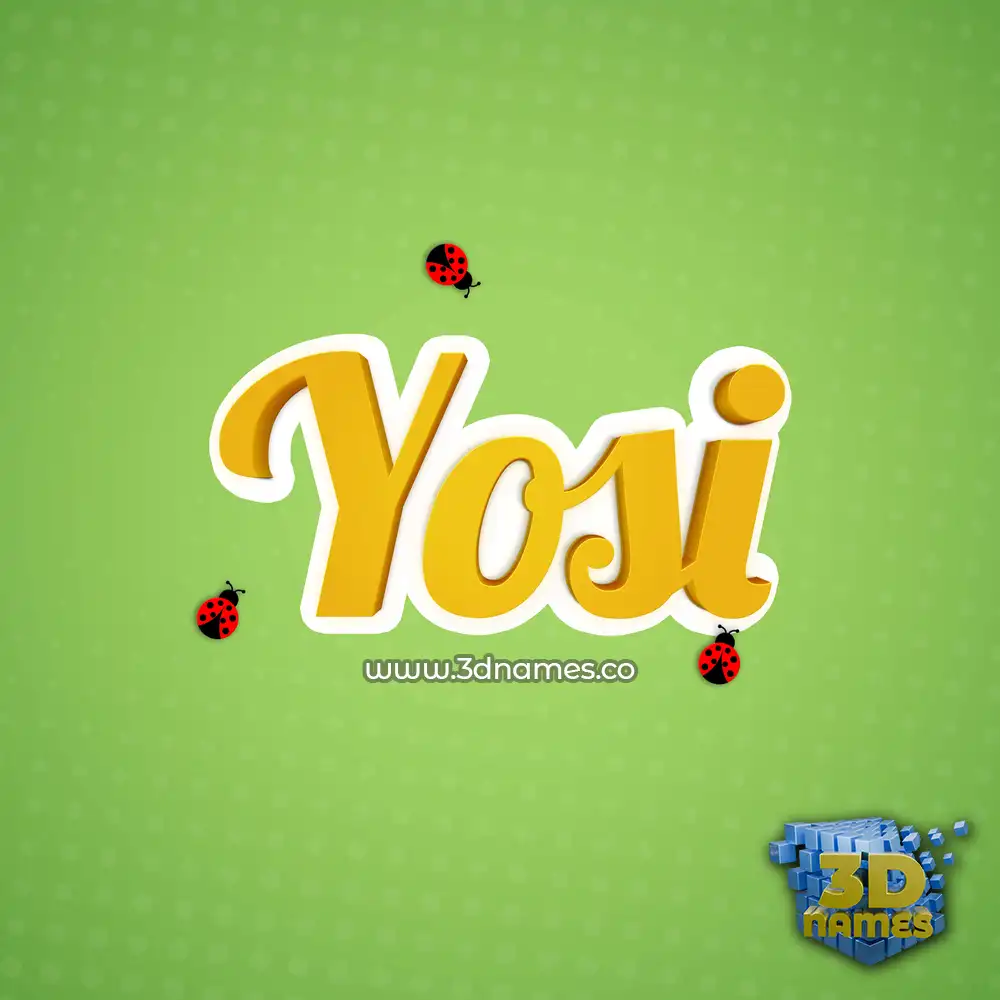 yosi in Ladybugs style - 3D name wallpaper