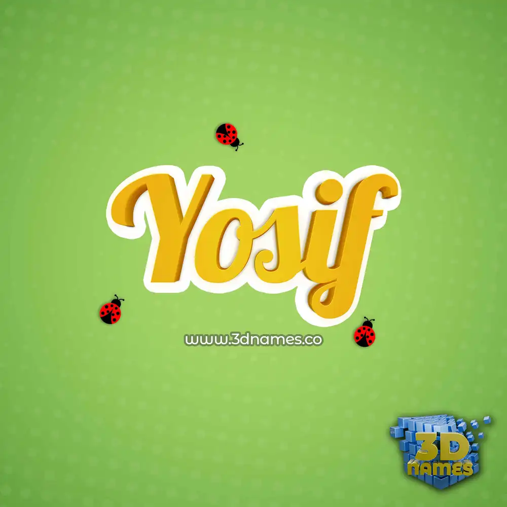 yosif in Ladybugs style - 3D name wallpaper
