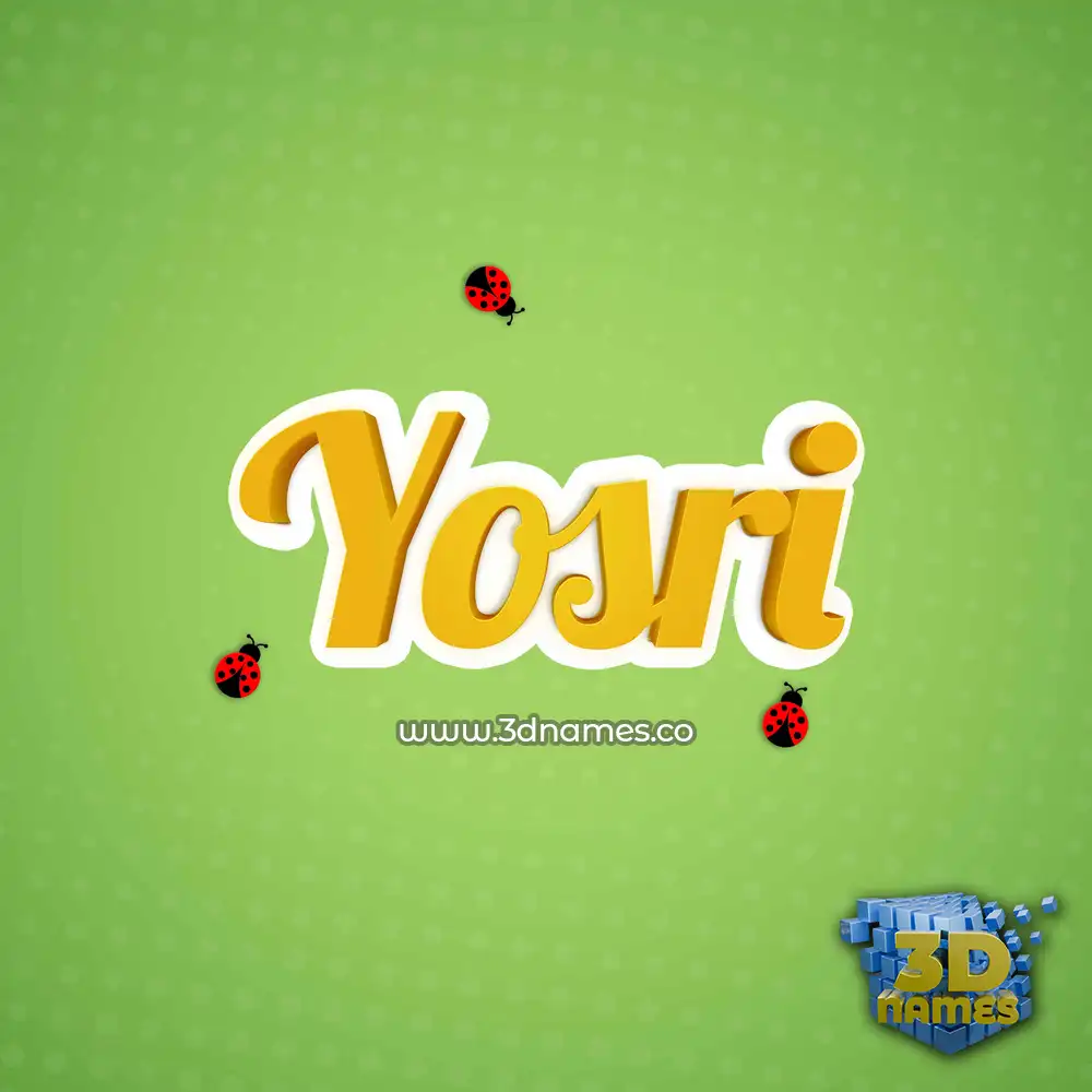 yosri in Ladybugs style - 3D name wallpaper