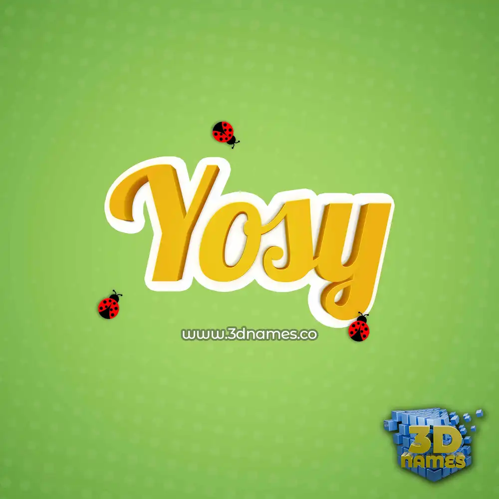 yosy in Ladybugs style - 3D name wallpaper