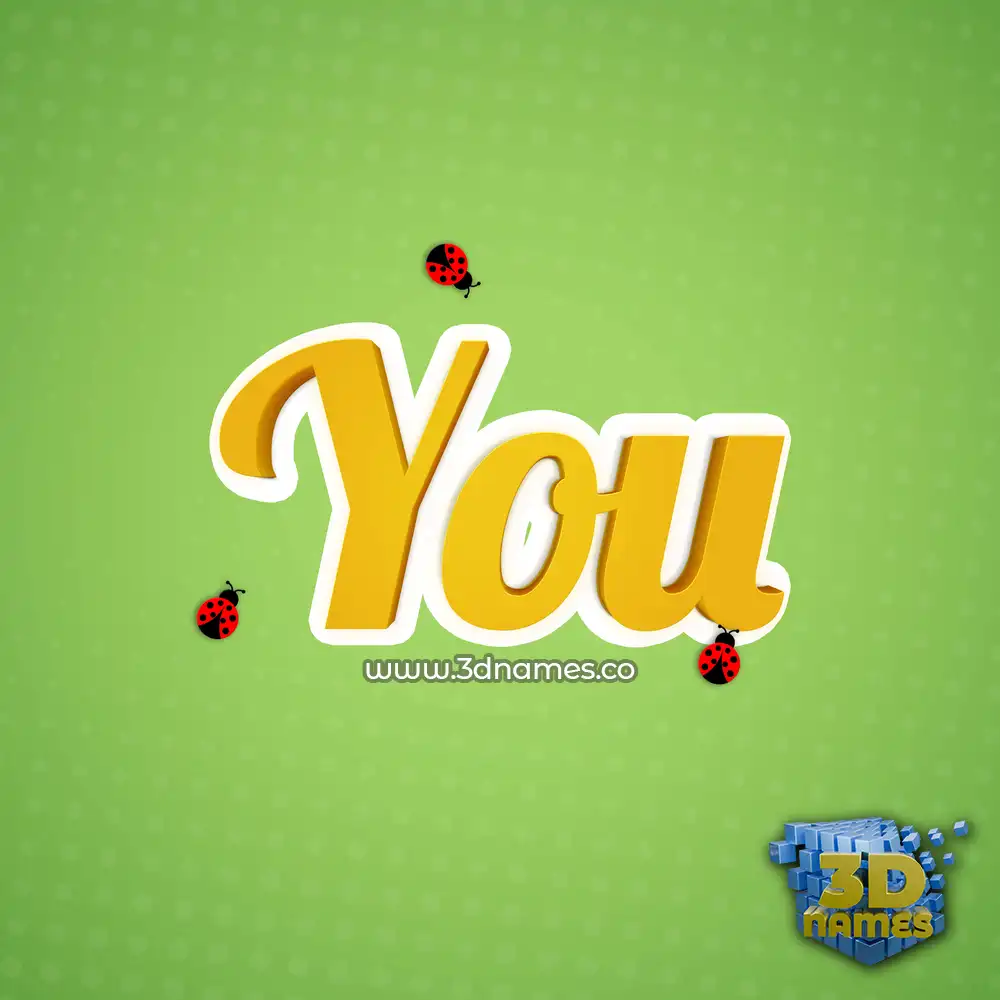 you in Ladybugs style - 3D name wallpaper