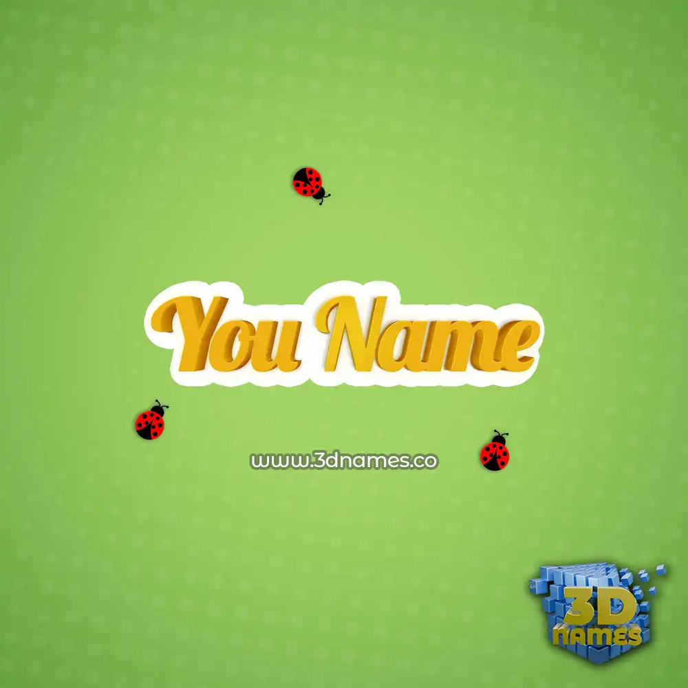 you name in Ladybugs style - 3D name wallpaper