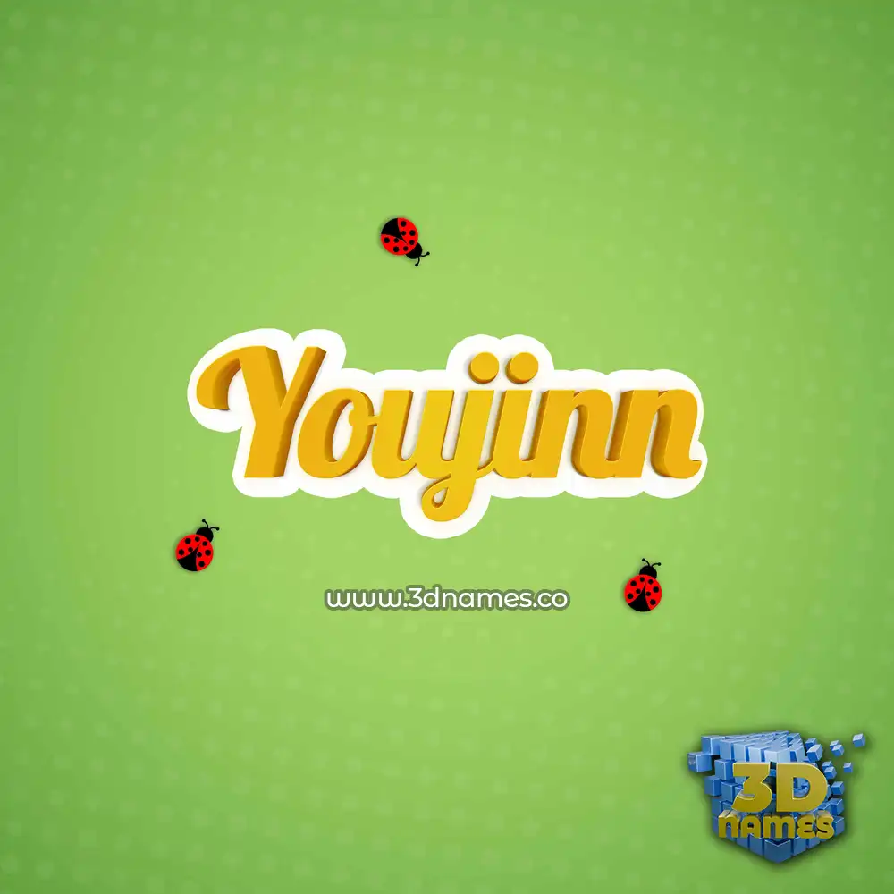 youjinn in Ladybugs style - 3D name wallpaper