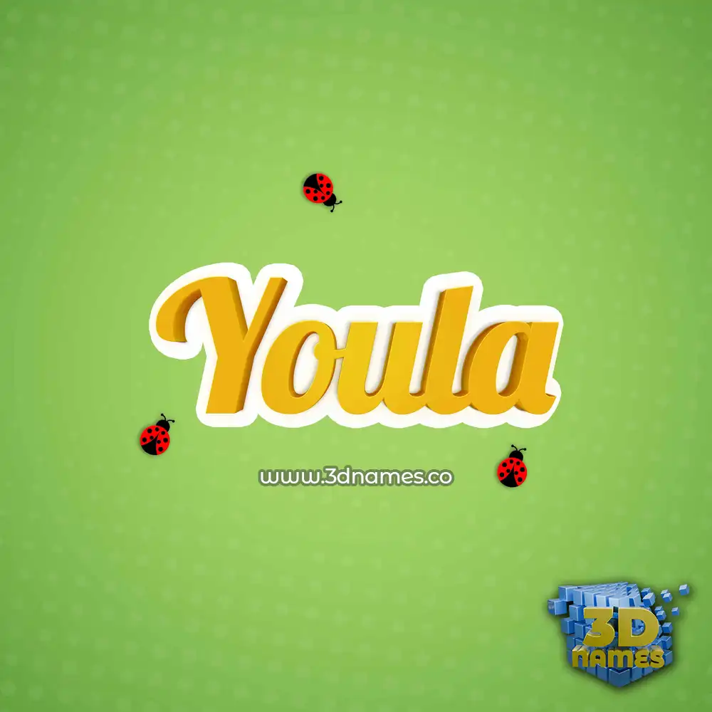 youla in Ladybugs style - 3D name wallpaper