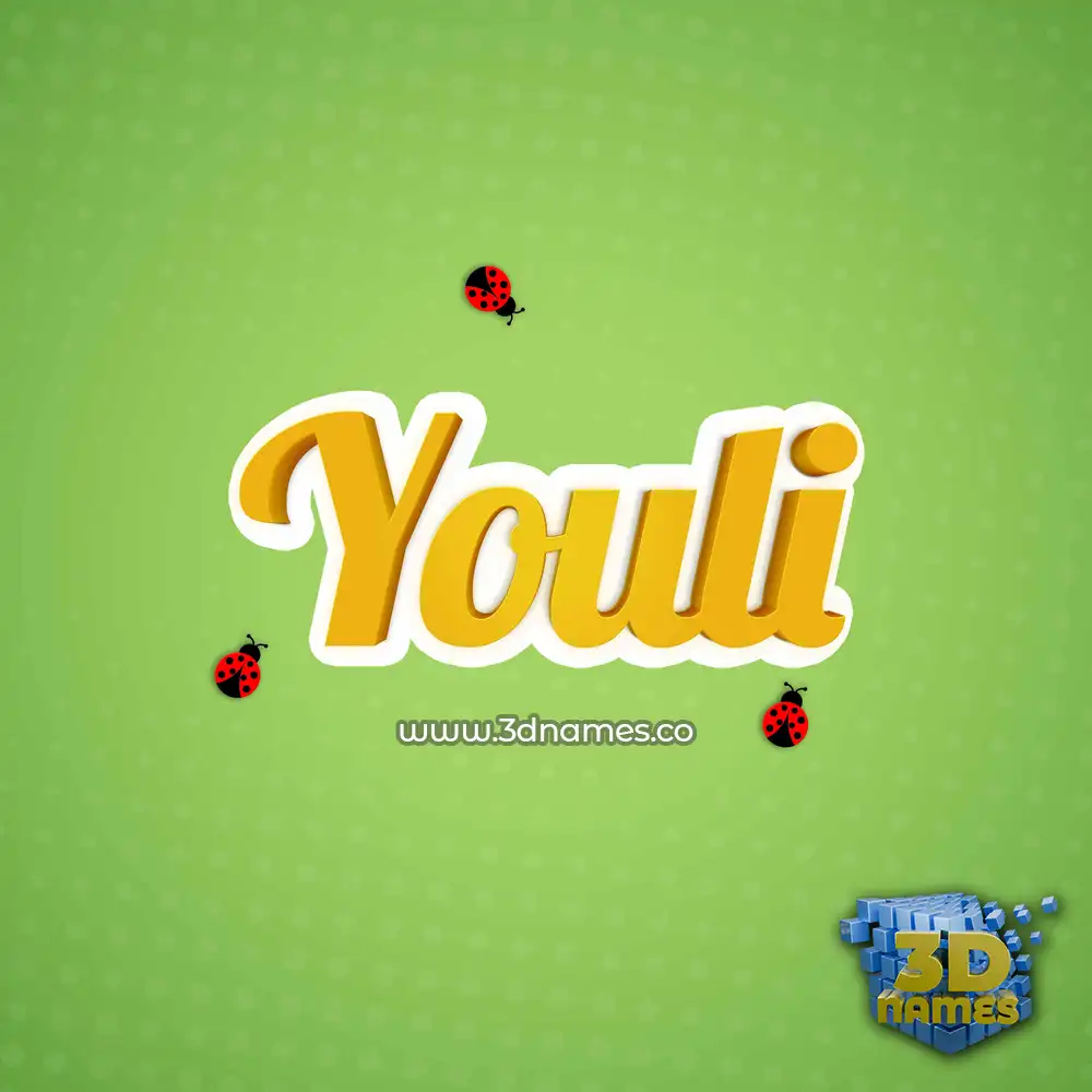 youli in Ladybugs style - 3D name wallpaper