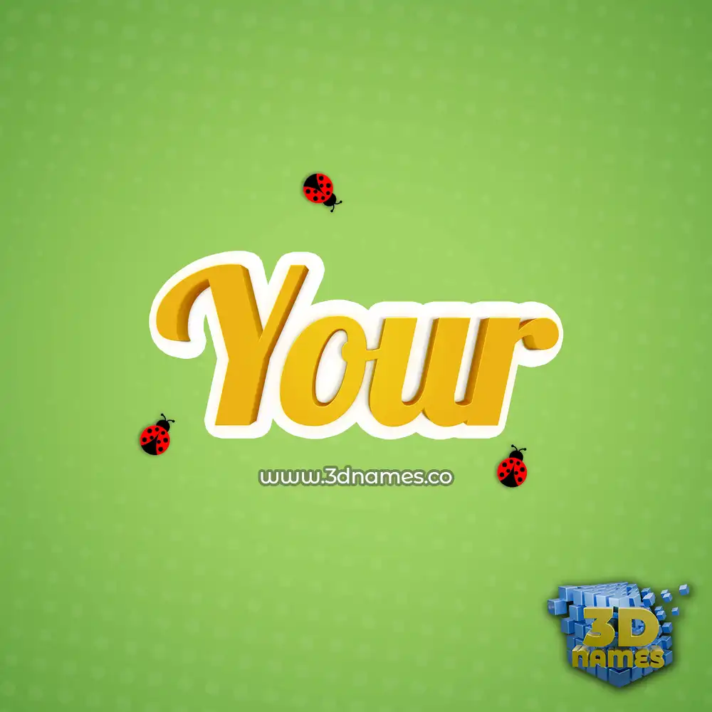 your in Ladybugs style - 3D name wallpaper