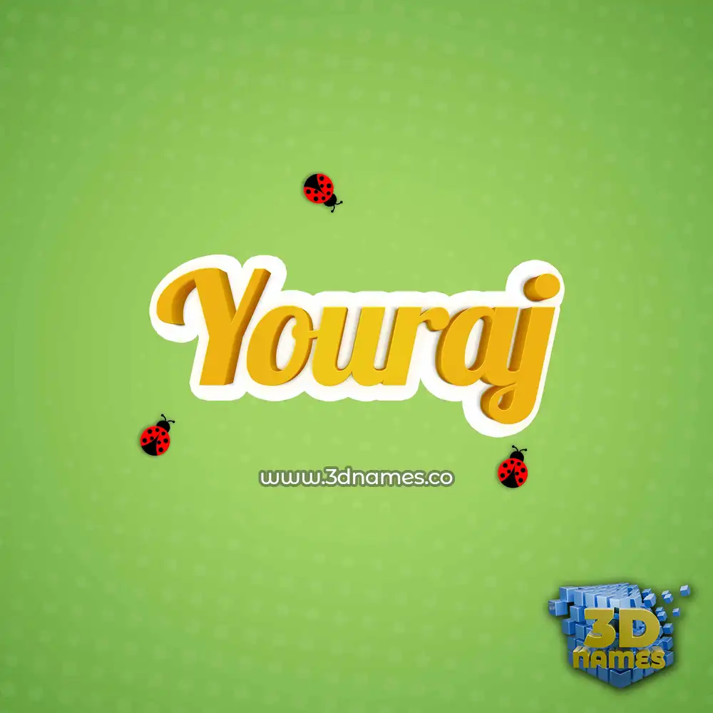 youraj in Ladybugs style - 3D name wallpaper