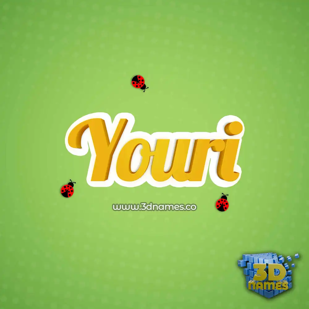 youri in Ladybugs style - 3D name wallpaper