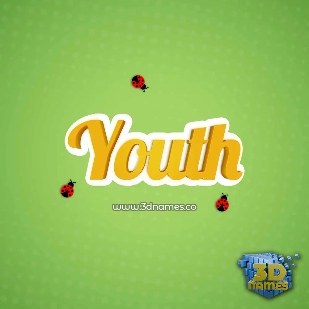 youth in Ladybugs style - 3D name wallpaper