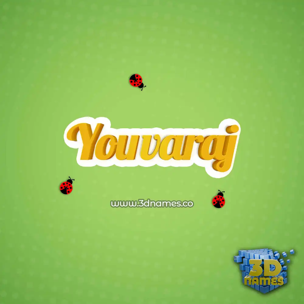 youvaraj in Ladybugs style - 3D name wallpaper