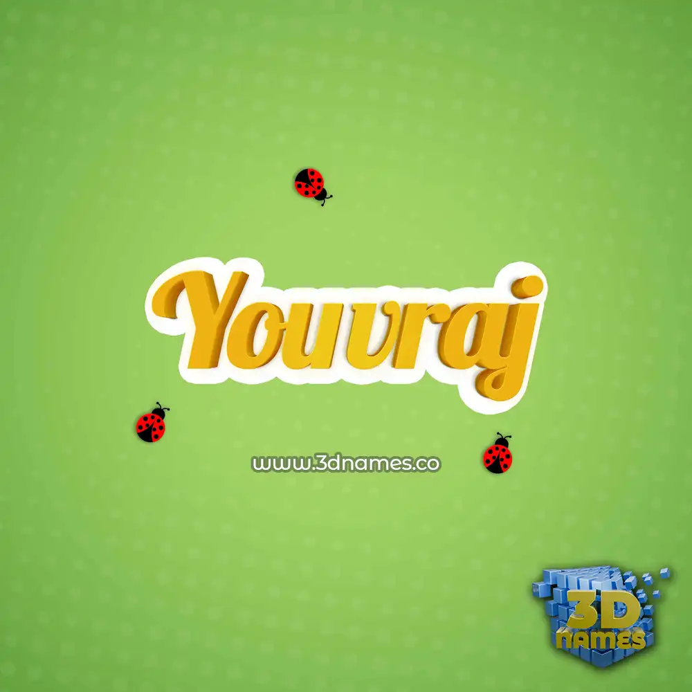youvraj in Ladybugs style - 3D name wallpaper