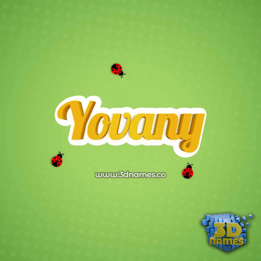 yovany in Ladybugs style - 3D name wallpaper