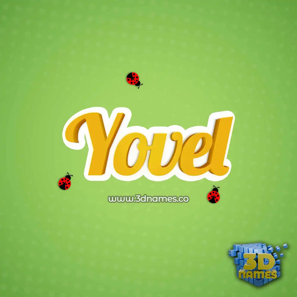 yovel in Ladybugs style - 3D name wallpaper