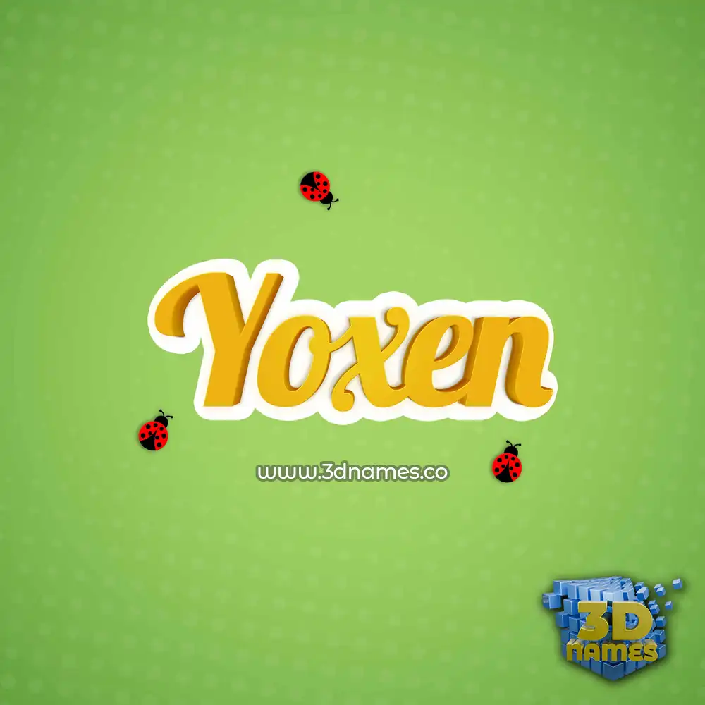 yoxen in Ladybugs style - 3D name wallpaper