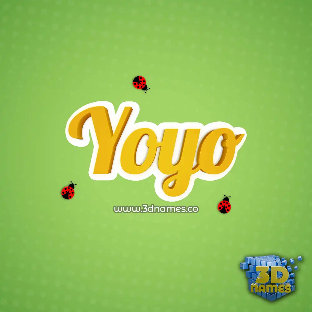 yoyo in Ladybugs style - 3D name wallpaper