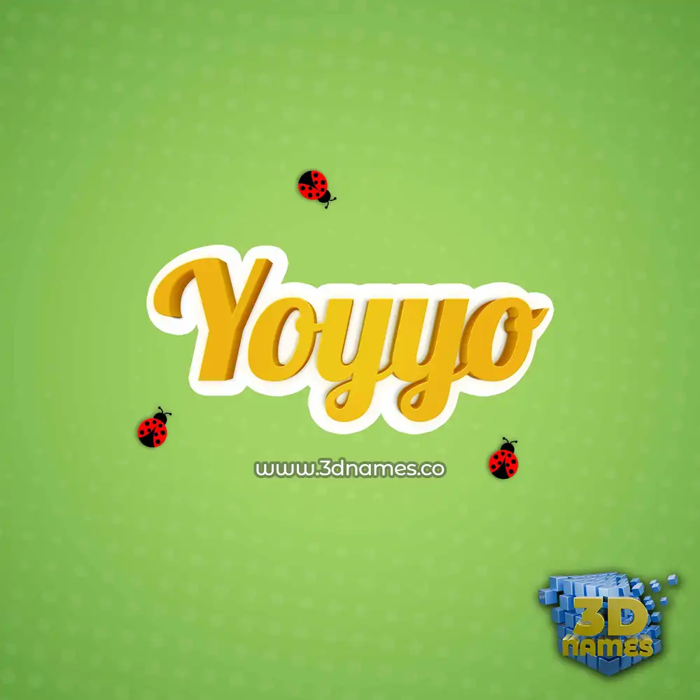 yoyyo in Ladybugs style - 3D name wallpaper
