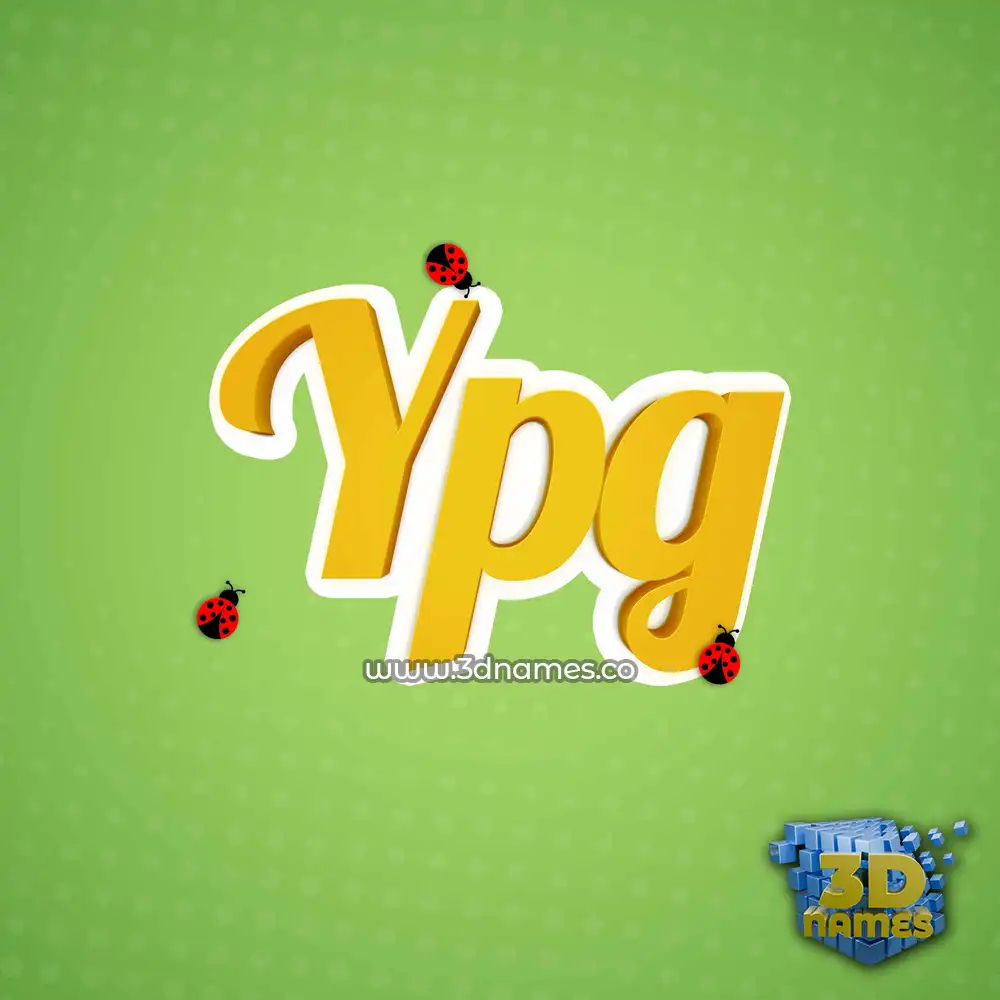 ypg in Ladybugs style - 3D name wallpaper