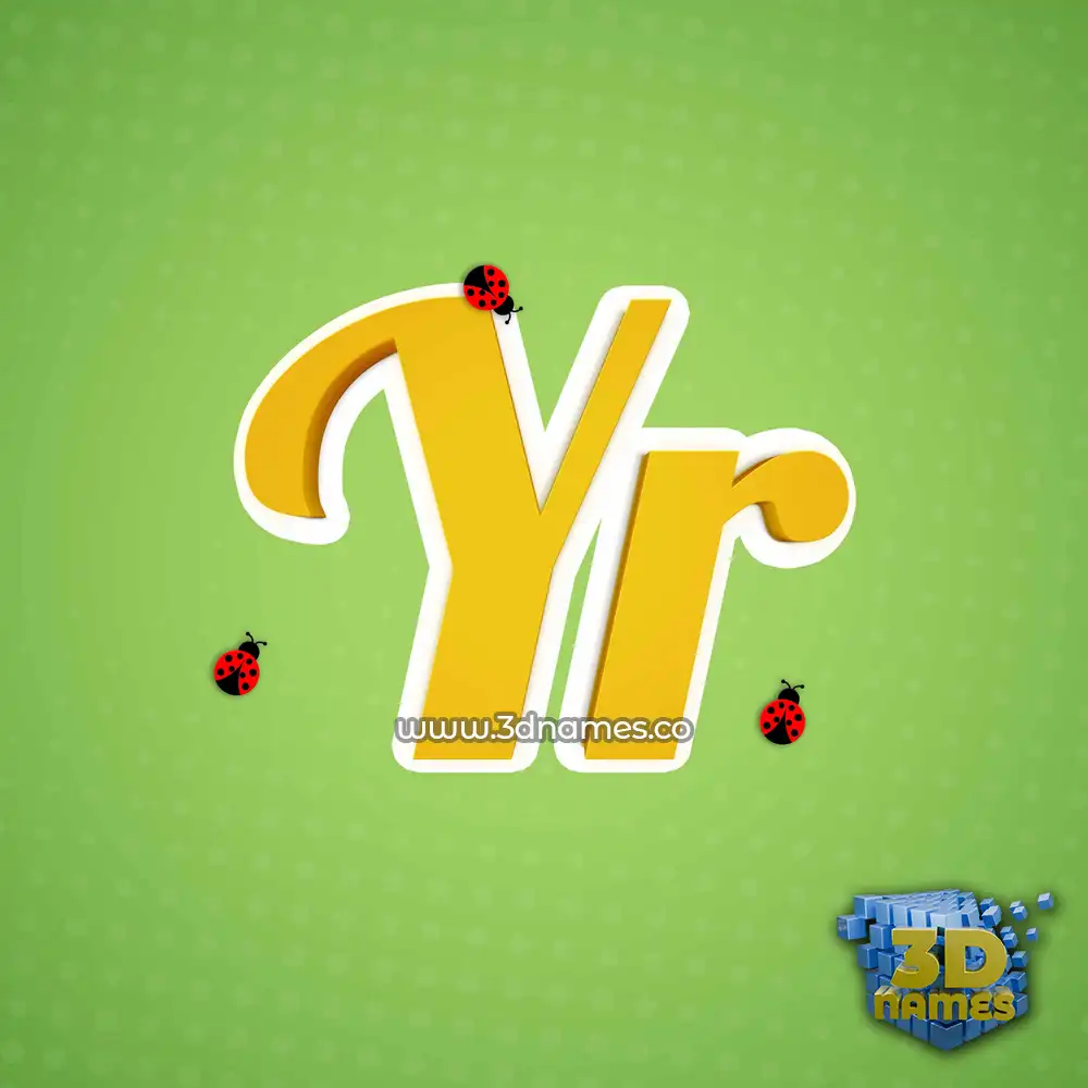 yr in Ladybugs style - 3D name wallpaper