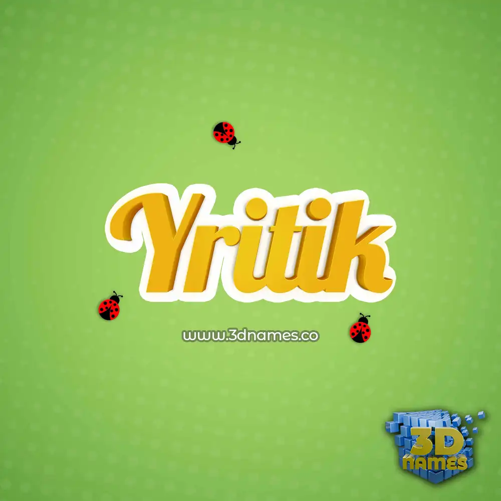 yritik in Ladybugs style - 3D name wallpaper