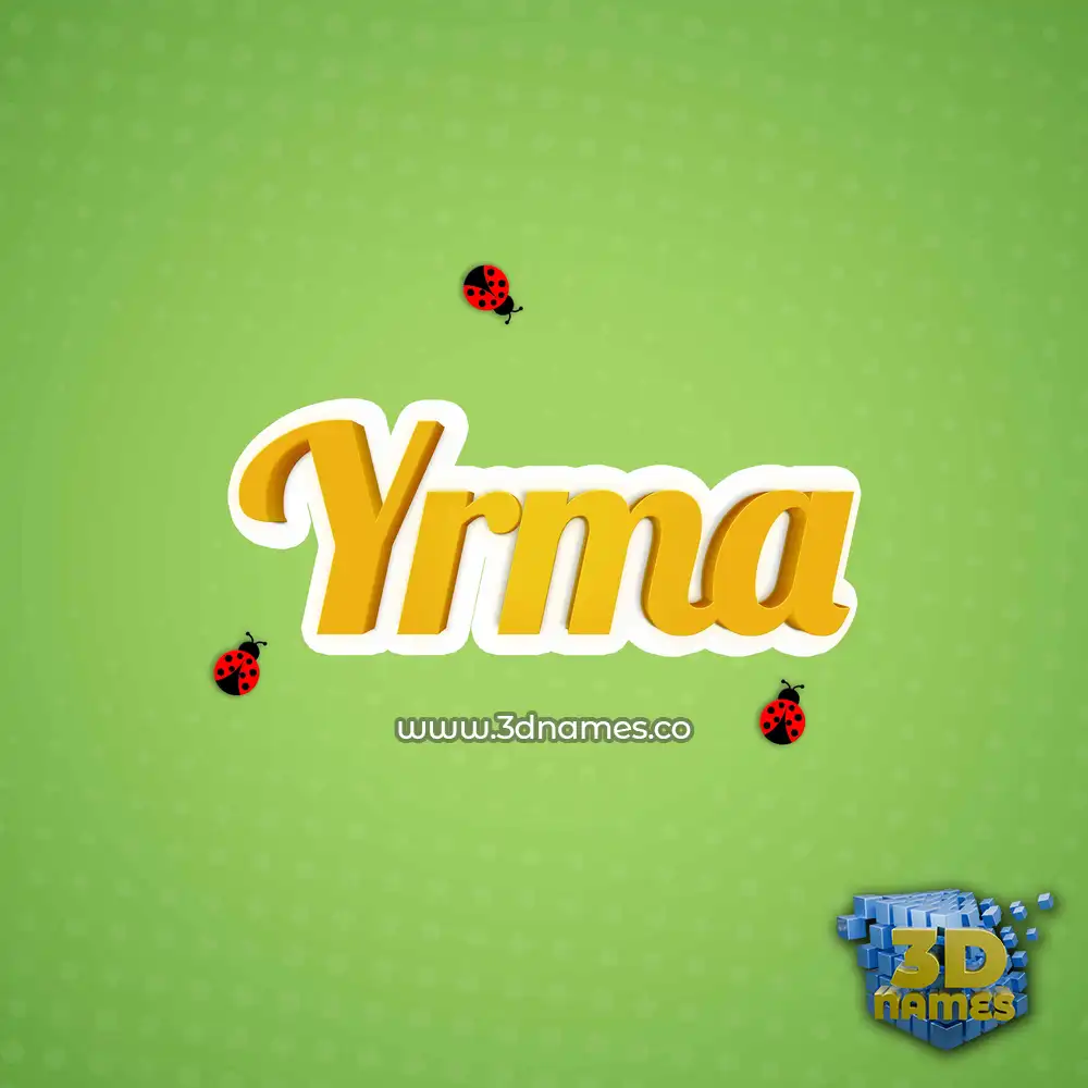 yrma in Ladybugs style - 3D name wallpaper