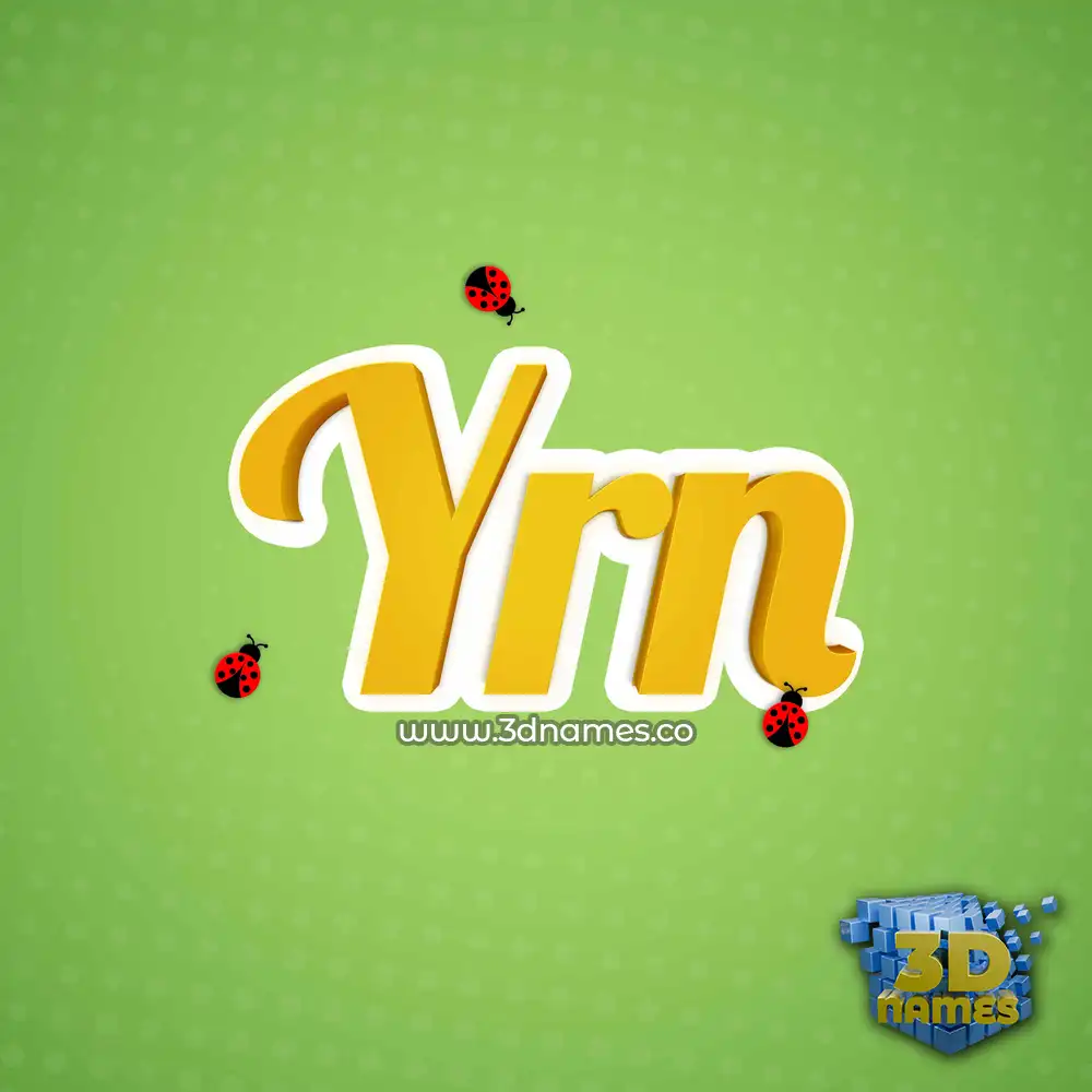 yrn in Ladybugs style - 3D name wallpaper
