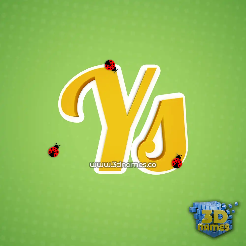 ys in Ladybugs style - 3D name wallpaper