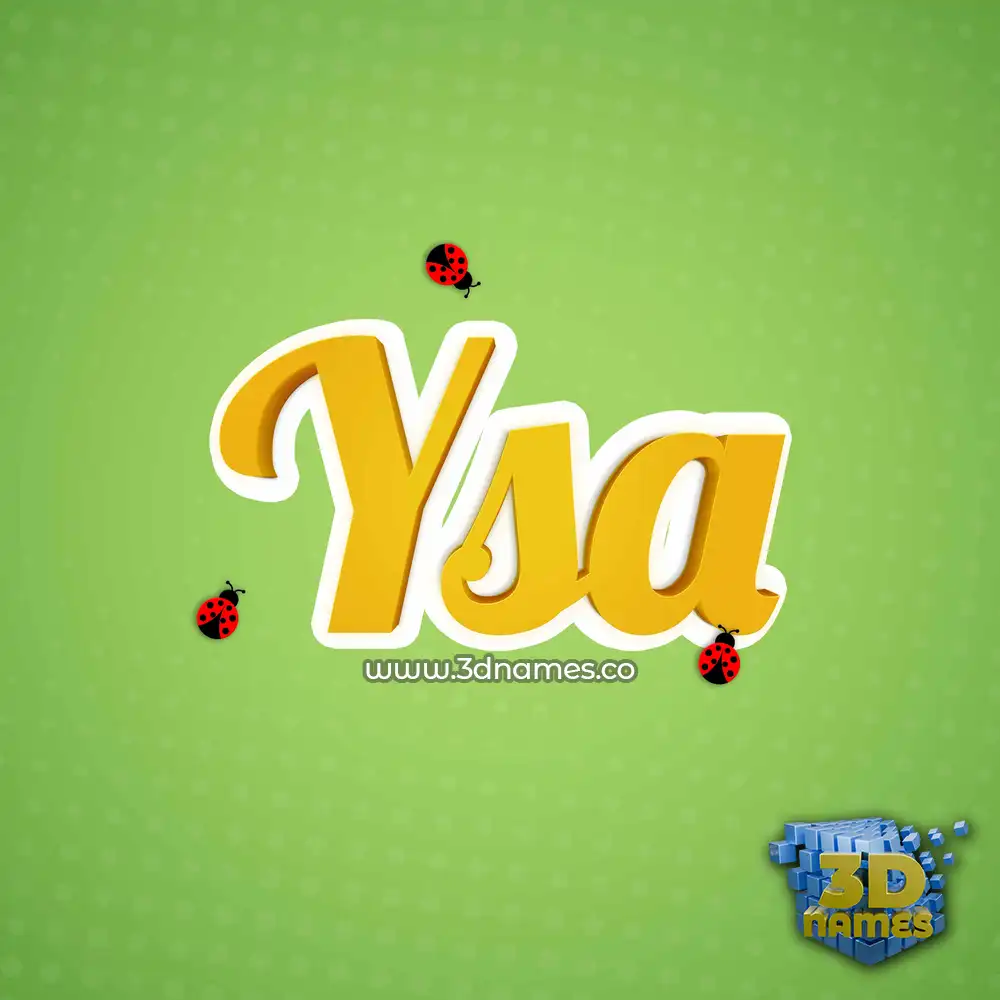 ysa in Ladybugs style - 3D name wallpaper