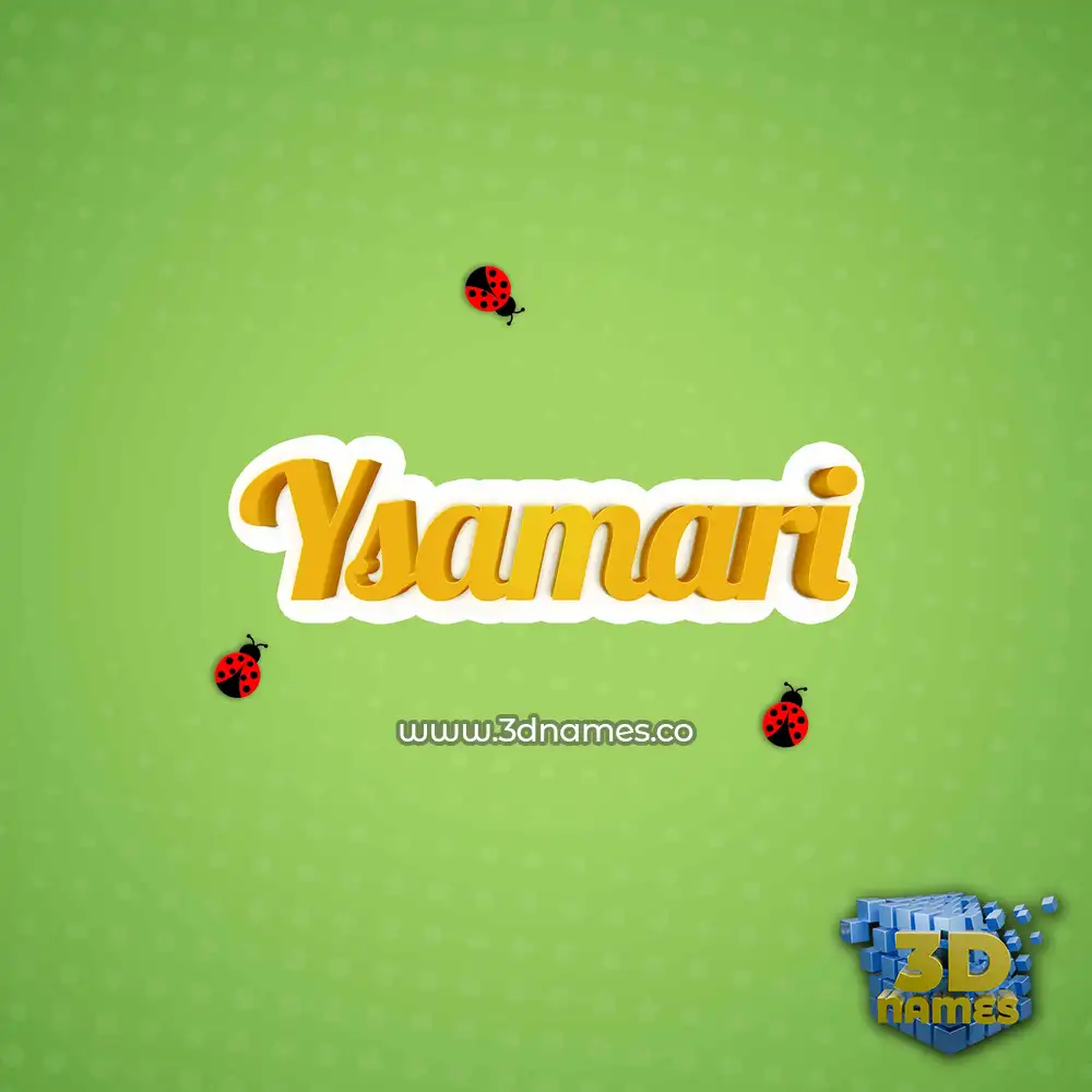 ysamari in Ladybugs style - 3D name wallpaper