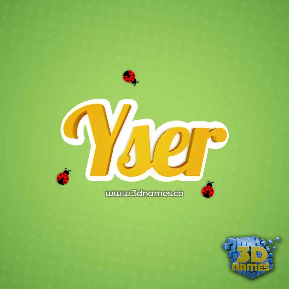 yser in Ladybugs style - 3D name wallpaper