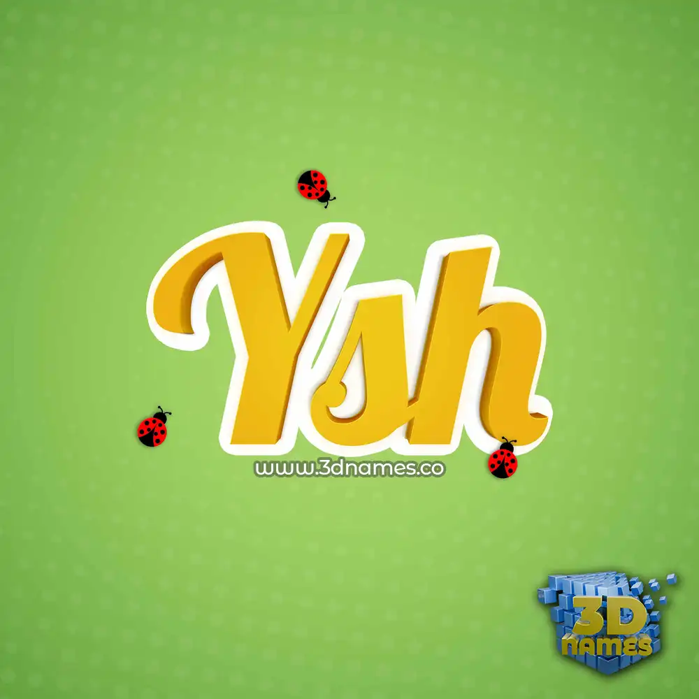 ysh in Ladybugs style - 3D name wallpaper